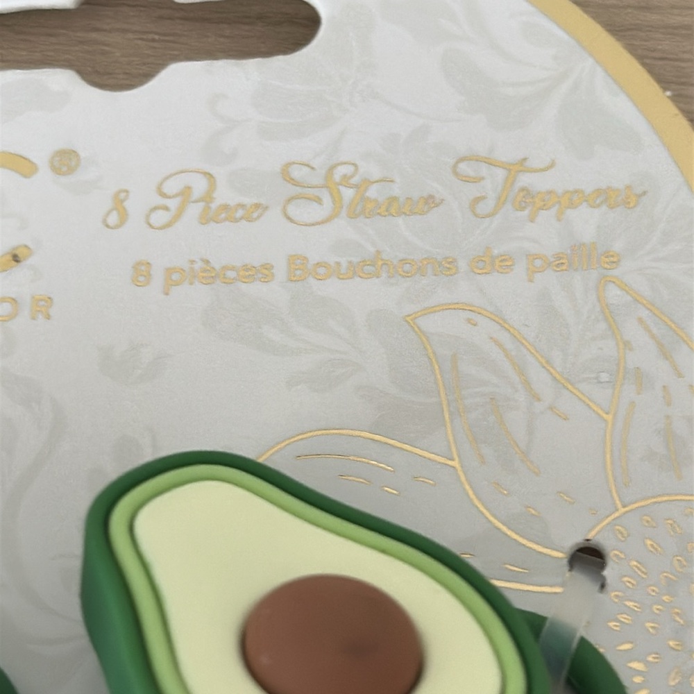 Avocado Reusable Straw Toppers - Picture 3 of 4